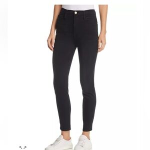 FRAME Ali High Rise Cigarette Jeans in Noir